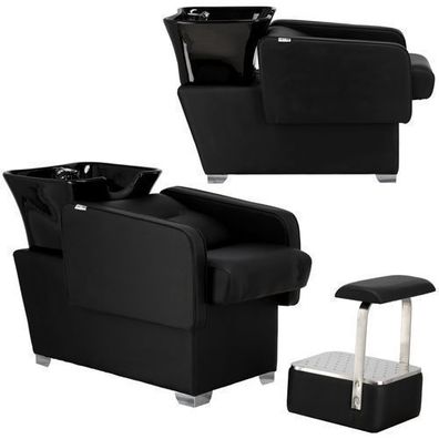 Friseurwaschplatz Rita, bewegliche Keramikschale, Armatur, Handbrause