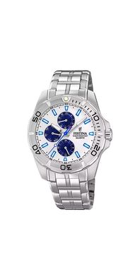 Festina F20445 Herren-Multifunktionsuhr Blau-Silber Edelstahl