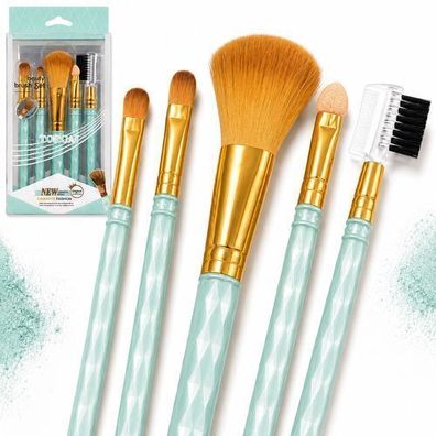 Multifunktionale Make-up-Pinsel im 5er-Set, mintfarben