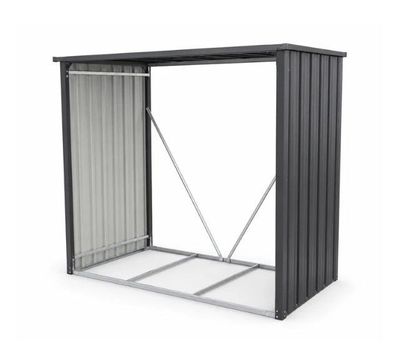 Kaminholzunterstand Anthrazit 151 × 90 × 160 cm - Wetterfest & Robust