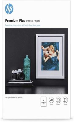 HP Premium Plus Photo Paper 20 Blatt Glossy