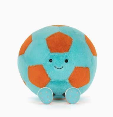 Jellycat Plüschtier der Fun-Serie - Lucky Cat Fußball, 19 cm