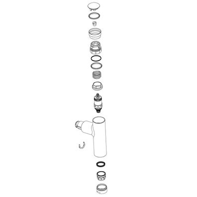hansgrohe Bec extractible Metris Select mit mitigeur d'évier chrome