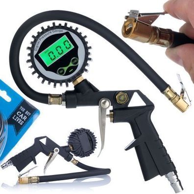 Rosfix Druckluftpistole mit LCD-Manometer – 0–255 PSI | 1/4" NPT, 35 cm