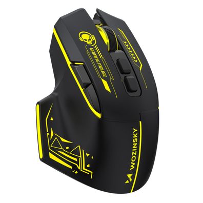 Wozinsky WMGB-1181 Wireless Gaming-Maus Bluetooth 3200 DPI Schwarz Gelb
