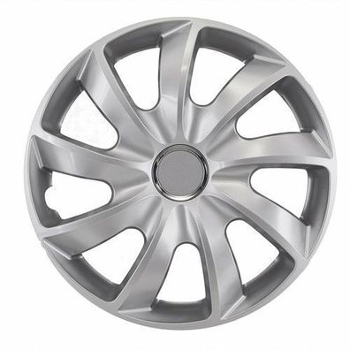 Radkappen Stahlfelgenringe Push-In Silber 4er Set OPEL FORD Citroen AUDI VW