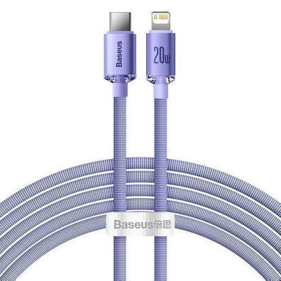 Baseus Hochgeschwindigkeitskabel Lightning auf USB-C, 20W PD, 480Mb/s, 2m, Viole