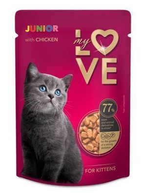 MY LOVE Beutel für Kätzchen 85 g Huhn