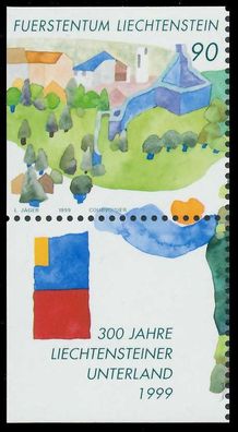 Liechtenstein 1999 Nr B16 Zd7 postfrisch SENKR PAAR X143232