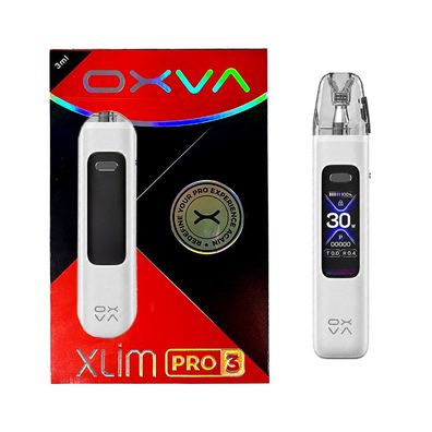 OXVA Xlim Pro 3 Ceramic White E-Zigarette, befüllbares Pod-System