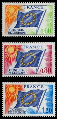 Frankreich Dienstmarken Europarat Nr 16-18 postfrisch X88E43A