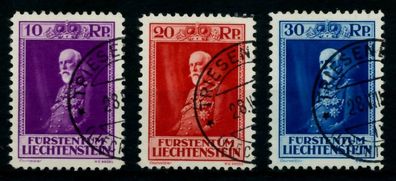 Liechtenstein 1933 Nr 122-124 gestempelt X6A91C2