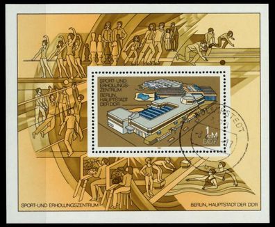 DDR BLOCK Kleinbogen Block 64 gestempelt X7387EE