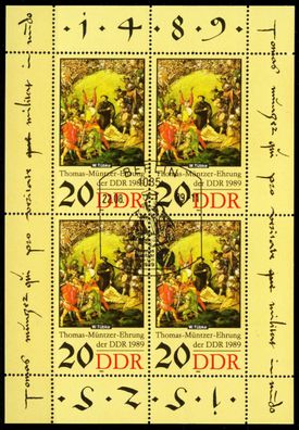 DDR BLOCK Kleinbogen Nr 3271 Kleinbg S297832