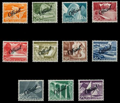 Schweiz DIENST Officiel Aufdruck Nr 64-74 postfrisch X73EF66