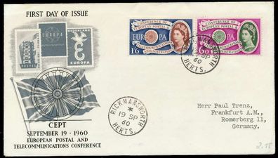 Grossbritannien 1960 Nr 341-342 BRIEF FDC X0894EA