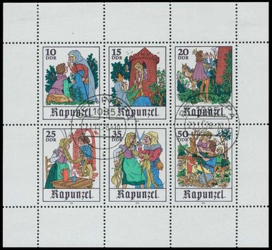 DDR BLOCK Kleinbogen Nr 2382-2387 gestempelt Kleinbg X10DE72