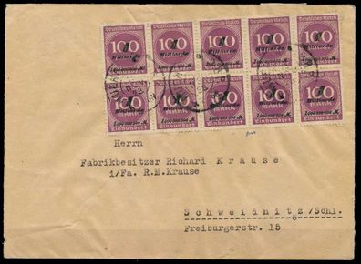 Deutsches REICH 1923 INFLA Nr 331b BRIEF MEF ge X28E29A
