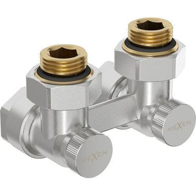 Mexen Heizkörperventil zweirohr DN50, Eck 1/2"x16 mm, Nickel - W911-016-01