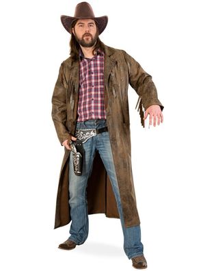 Cowboy Mantel lang braun - Größe: XXL