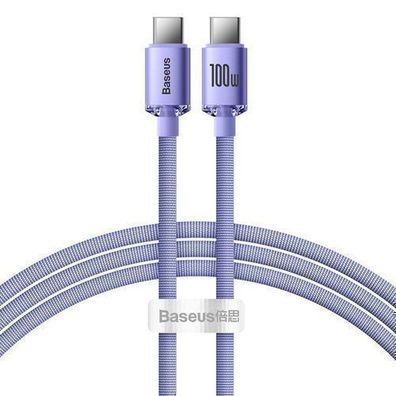 Baseus USB-C zu USB-C Kabel 100W PD 5A 1,2m Violett - Hochgeschwindigkeitsladeka