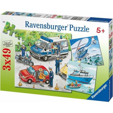 Ravensburger Puzzle Polizei im Einsatz 3x49 Teile