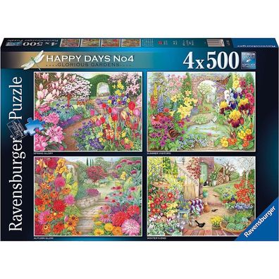 Ravensburger Puzzle Schöne Gärten 4x500 Teile