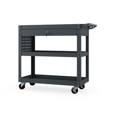 Werkstatt-Werkzeugwagen in Anthrazit: FRED, 800 x 800 x 380 mm