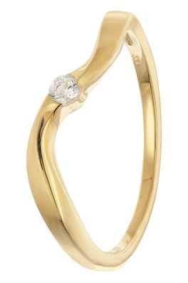 trendor Schmuck Damenring Gold 333/8K mit Zirkonia 21148