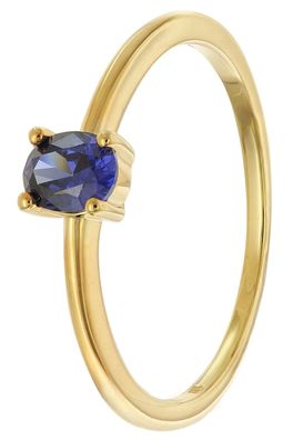 trendor Schmuck Damenring 333 Gold (8k) Ovaler Zirkonia Dunkelblau 21370-06