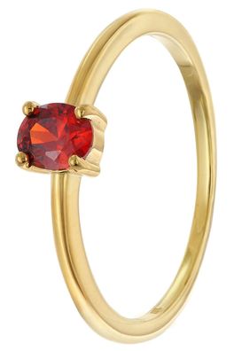 trendor Schmuck Damenring 333 Gold (8k) Ovaler Zirkonia Rot 21370-08