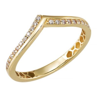 trendor Schmuck Damenring Gold 333/8K Zirkonia-Ring 21830