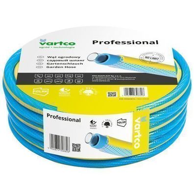 4 lagiger Wasserschlauch Flexibel UV Beständig Blau Vartco Professional 25 bar