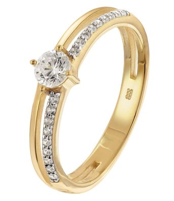 GLIZZ Schmuck Damenring Gold 333/8K mit Zirkonia GL8814