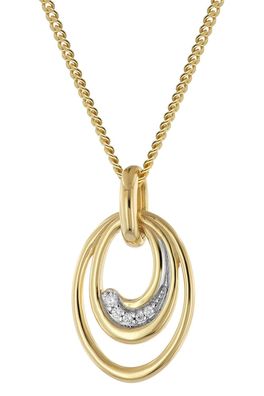 GLIZZ Schmuck Damen-Halskette mit Gold-Anhänger 333/8K Zirkonia GL8140