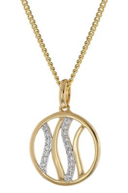 GLIZZ Schmuck Damenkette mit Gold-Anhänger 333/8K Zirkonia GL8141