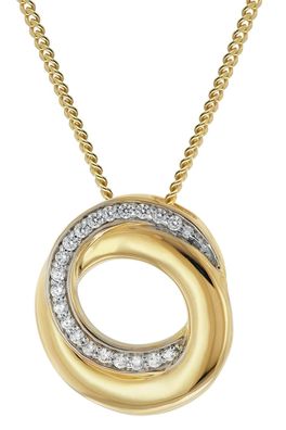 GLIZZ Schmuck Damen-Halskette mit Gold-Anhänger 333/8K Zirkonia GL8146
