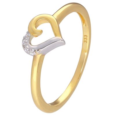 GLIZZ Schmuck Damenring Gold 333/8K Bicolor GL8376