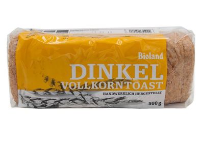 3x Das Backhaus Bioland Dinkelvollkorntoast 500g 500g