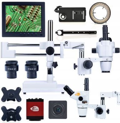 Rosfix Set Stereomikroskop Moon Pro + 2MP Kamera + 8" Display | LED 56x