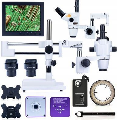 Rosfix Set Stereomikroskop Moon Pro + Kamera 51MP + 8" Display | LED 56x