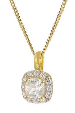 GLIZZ Schmuck Damen Anhänger 333 Gold mit Zirkonia an vergoldeter Kette GL1136