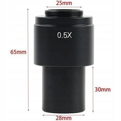 Rosfix Reduktionslinse 0.5X – C-Mount 25 mm | für ODM-180X, WD 200–240 mm