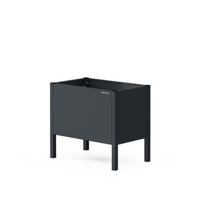 Kleine anthrazitfarbene Blumenkübelverkleidung aus Metall: DAISY 400 x 350 x 250 mm
