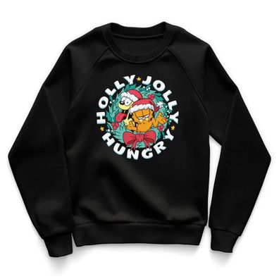 Garfield Kinder Sweatshirt Holly Jolly Hungry Kids NIC-31-GAR014-DTF698