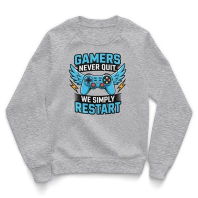 Hybris Kinder Sweatshirt Gamers Never Quit-WE Simply Restart Kids HY-31-GAME007