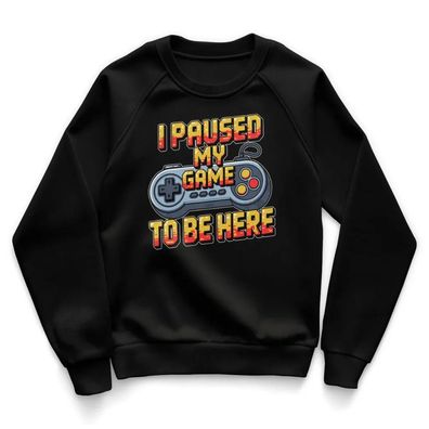 Hybris Kinder Sweatshirt I Paused MY Game TO BE Here Kids HY-31-GAME013