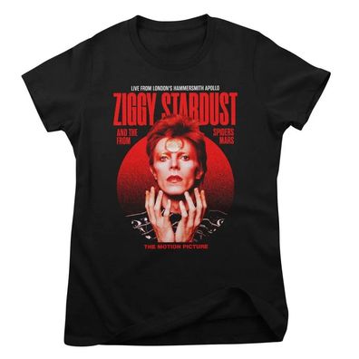 David Bowie Damen T-Shirt Ziggy Stardust Motion Picture Girly Tee PS-5-DBO012W