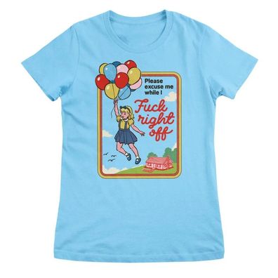 Steven Rhodes Damen T-Shirt F*CK Right Off Girly Tee DTR-5-SR345W