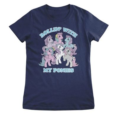 My Little Pony Damen T-Shirt Rollin' With Ponies-Mlp Girly Tee HSB-5-MLP1014W